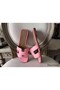 Hermes Oran Sandals In Pink Epsom Leather Replica