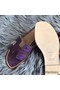 Hermes Oran Sandals In Purple Ostrich Leather Replica