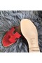 Hermes Oran Sandals In Red Swift Leather Replica