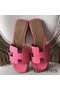 Hermes Oran Sandals In Rose Confetti Epsom Leather Replica