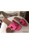 Hermes Oran Sandals In Rose Red Epsom Leather Replica