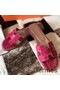 Hermes Oran Sandals In Rose Scheherazade Shiny Niloticus Crocodile Replica