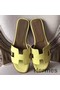 Hermes Oran Sandals In Soufre Epsom Leather Replica