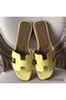 Hermes Oran Sandals In Soufre Epsom Leather Replica