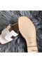 Hermes Oran Sandals In White Ostrich Leather Replica