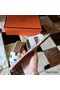 Hermes Oran Sandals In White Shiny Niloticus Crocodile Replica