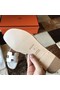 Hermes Oran Sandals In White Shiny Niloticus Crocodile Replica