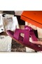Hermes Oran Slide Sandals In Anemone Epsom Calfskin Replica