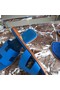 Hermes Oran Slide Sandals In Blue Hydra Epsom Calfskin Replica