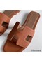 Hermes Oran Slide Sandals In Gold Clemence Leather Replica