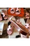 Hermes Oran Slide Sandals In Pink Swift Calfskin Replica