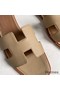 Hermes Oran Slide Sandals In Trench Epsom Calfskin Replica