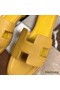 Hermes Oran Slide Sandals In Yellow Epsom Calfskin Replica
