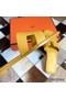 Hermes Oran Slide Sandals In Yellow Epsom Calfskin Replica