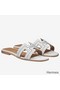 Hermes Oran Studs Sandals In White Leather Replica