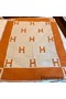 Hermes Orange Avalon Throw Blanket Replica
