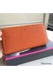 Hermes Orange Clemence Azap Zipped Wallet Replica