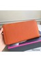 Hermes Orange Clemence Azap Zipped Wallet Replica