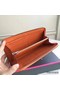 Hermes Orange Clemence Azap Zipped Wallet Replica