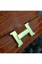 Hermes Orange Constance MM 24cm Crocodile Bag Replica