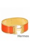 Hermes Orange Enamel Clic Clac H PM Bracelet Replica
