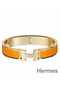 Hermes Orange Enamel Clic H PM Bracelet Replica