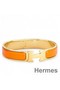 Hermes Orange Enamel Clic H PM Bracelet Replica
