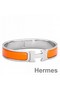 Hermes Orange Enamel Clic H PM Bracelet Replica