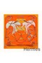 Hermes Orange Projets Carres Shawl 140 Replica