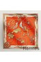 Hermes Orange Voitures en Equilibre Shawl 140 Replica