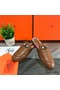 Hermes Oz Mules In Brown Calfskin Replica
