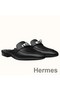 Hermes Oz Mules In Noir Calfskin Replica
