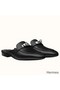 Hermes Oz Mules In Noir Calfskin Replica