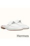 Hermes Oz Mules In White Calfskin Replica