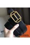 Hermes Pad Reversible Belt In Black Clemence Leather Replica