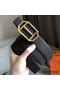 Hermes Pad Reversible Belt In Cafe Clemence Leather Replica