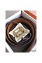 Hermes Pad Reversible Belt In Ruby/Brown Epsom Leather Replica