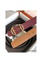 Hermes Pad Reversible Belt In Ruby/Brown Epsom Leather Replica