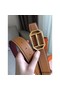 Hermes Pad Reversible Belt In Ruby/Brown Epsom Leather Replica
