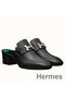 Hermes Paradis Mules In Black Calfskin Replica