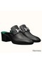 Hermes Paradis Mules In Black Calfskin Replica