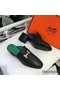 Hermes Paradis Mules In Black Calfskin Replica
