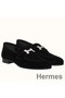 Hermes Paris Loafers In Black Velvet Replica