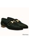 Hermes Paris Loafers In Dark Green Velvet Replica