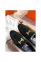 Hermes Paris Loafers In Dark Green Velvet Replica