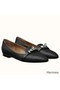 Hermes Pegase Ballerina Flats In Black Leather Replica