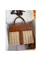 Hermes Picnic Kelly 28cm Bag in Wicker with Barenia Leather Replica