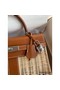 Hermes Picnic Kelly 28cm Bag in Wicker with Barenia Leather Replica