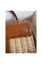 Hermes Picnic Kelly 28cm Bag in Wicker with Barenia Leather Replica