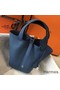 Hermes Picotin Lock 18 Bag In Blue Agate Clemence Leather Replica